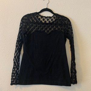 Black blouse with lace